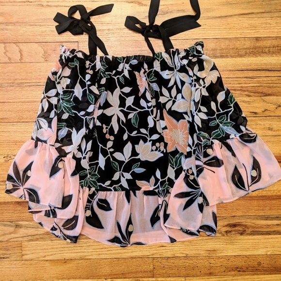 LOFT floral off shoulder blouse - Picture 3 of 9